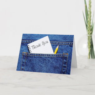 Tarjeta De Agradecimiento Gracias a su portátil en Pocket
