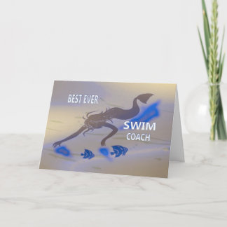 Tarjeta De Agradecimiento Gracias A Swim Coach