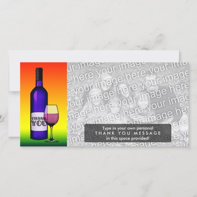 Tarjeta De Agradecimiento gracias a toast (Anverso)