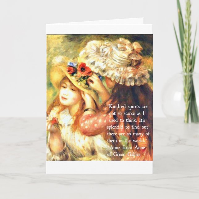 Tarjeta De Agradecimiento Gracias a un amigo - Anne of Green Gables Quote (Anverso)