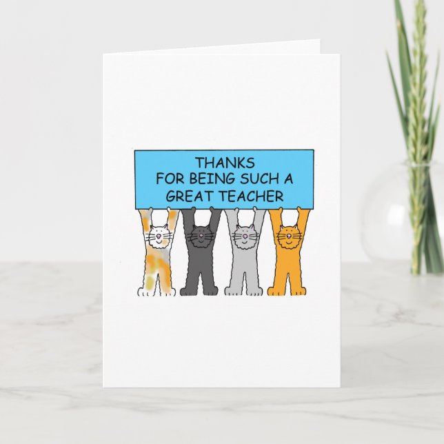 Tarjeta De Agradecimiento Gracias a un gran profesor (Anverso)