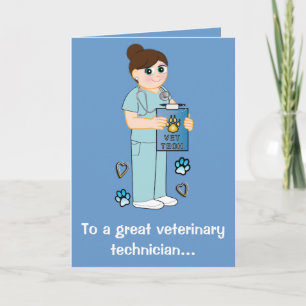 Tarjeta De Agradecimiento Gracias a un técnico veterinario