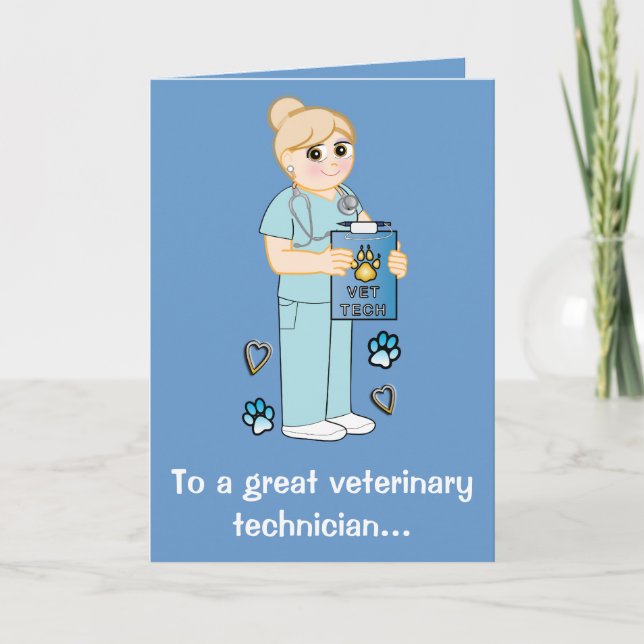 Tarjeta De Agradecimiento Gracias a un técnico veterinario (Anverso)