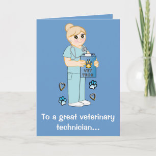 Tarjeta De Agradecimiento Gracias a un técnico veterinario
