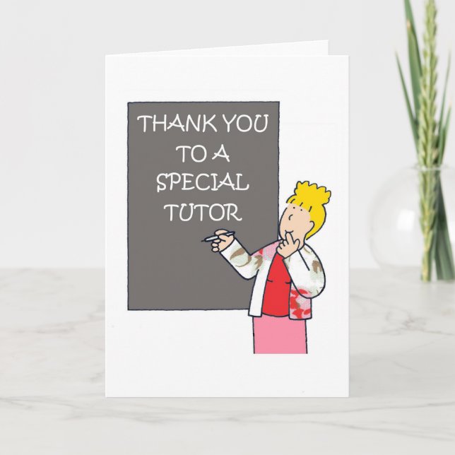 Tarjeta De Agradecimiento Gracias a un tutor especial (Anverso)