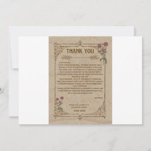 Tarjeta De Agradecimiento Gracias a una carta a un amigo de la infancia