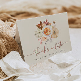 Tarjeta De Agradecimiento "Gracias a una lata", especias de calabaza otoñale