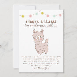 Tarjeta De Agradecimiento Gracias a una llamada Baby Shower neutral de géner