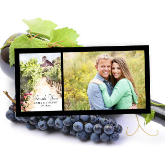 Tarjeta De Agradecimiento Gracias a Vineyard y a Red Barn Watercolor Boda