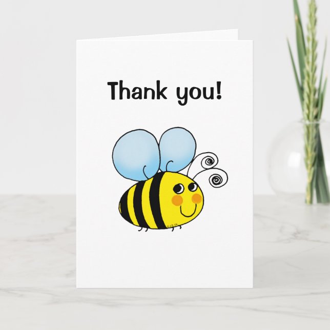 Tarjeta De Agradecimiento Gracias! (Abeja) (Anverso)