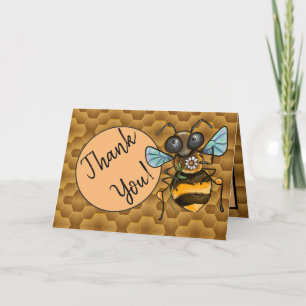 Tarjeta De Agradecimiento Gracias Adorable Honeybee