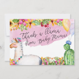 Tarjeta De Agradecimiento Gracias agradece una llama de mamá Card del bebé