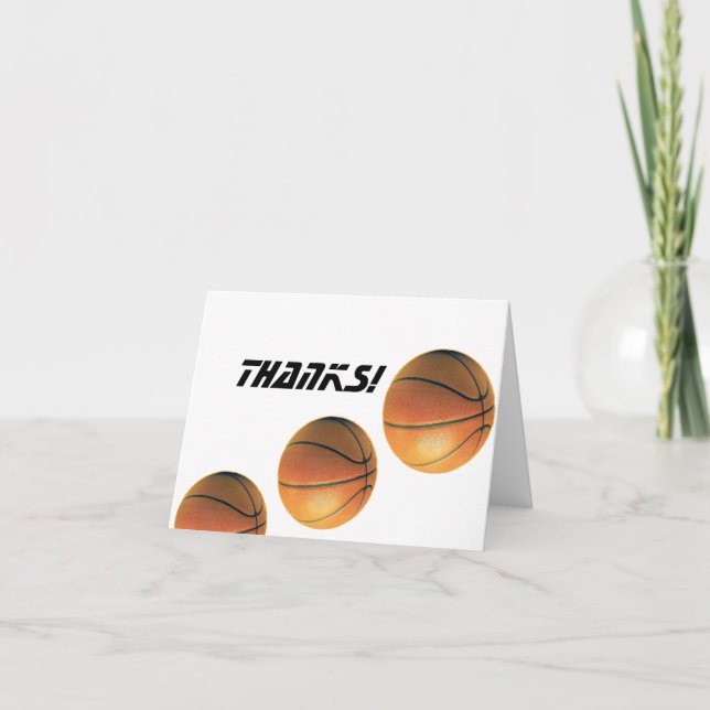 Tarjeta De Agradecimiento Gracias al básquet (Anverso)