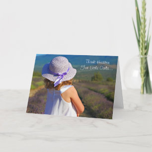 Tarjeta De Agradecimiento ~ Gracias Al Cielo Por Las Niñas Pequeñas ~