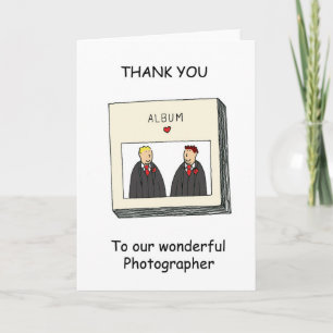 Tarjeta De Agradecimiento Gracias al fotógrafo de bodas