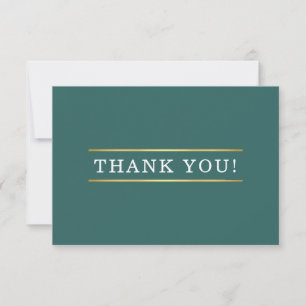 Tarjeta De Agradecimiento GRACIAS AL moderno detalle de oro blanco y verde d
