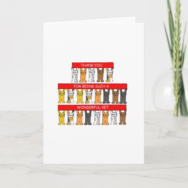 Tarjeta De Agradecimiento Gracias al veterinario maravilloso (Anverso)