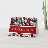 Gracias alemán formal saludo rojo y blanco