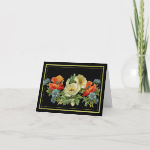 Tarjeta De Agradecimiento Gracias amapola y los Cornflowers de encargo del