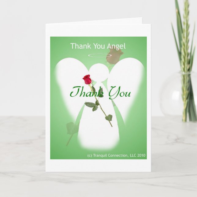 Tarjeta De Agradecimiento Gracias ángel (Anverso)