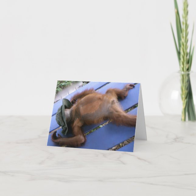 Tarjeta De Agradecimiento Gracias animal por divertirse (Anverso)