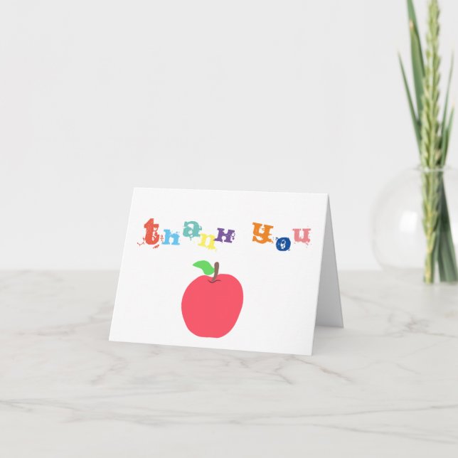 Tarjeta De Agradecimiento Gracias Apple (Anverso)