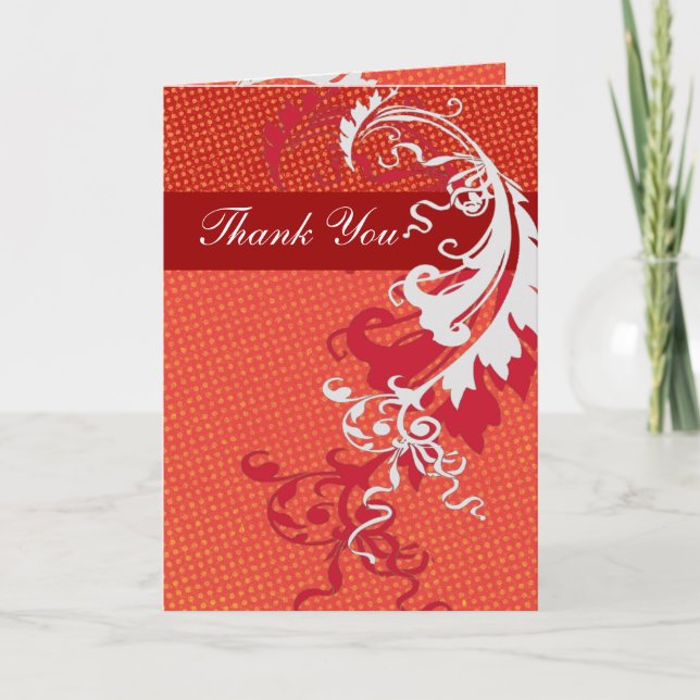 Tarjeta De Agradecimiento Gracias, audaz, elegante (Anverso)