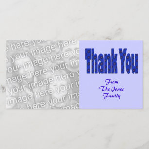 Tarjeta De Agradecimiento gracias azul