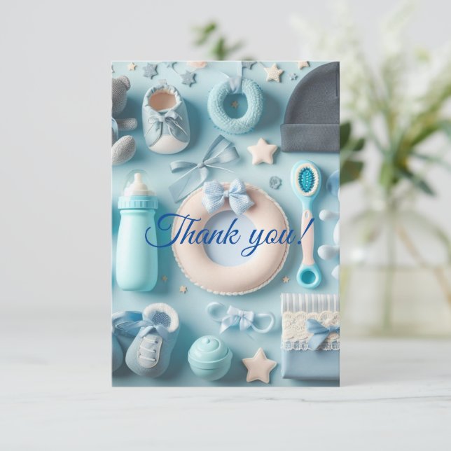 Tarjeta De Agradecimiento Gracias, Baby Boy Cards (Anverso de pie)