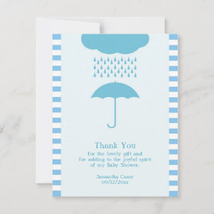 Tarjeta De Agradecimiento Gracias Baby Boy Shower Card