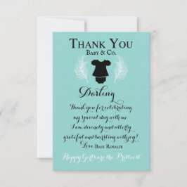 Tarjeta De Agradecimiento Gracias Baby Shower