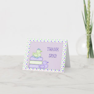 Tarjeta De Agradecimiento Gracias Baby Shower Ducks
