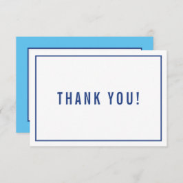 Tarjeta De Agradecimiento GRACIAS BAR MITZVAH azul real simple moderno