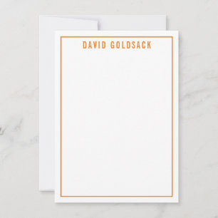 Tarjeta De Agradecimiento GRACIAS BAR MITZVAH moderno y sencillo naranja