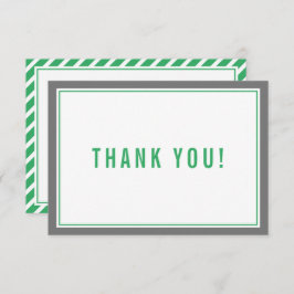 Tarjeta De Agradecimiento GRACIAS BAR MITZVAH raya moderna nfl gris verde