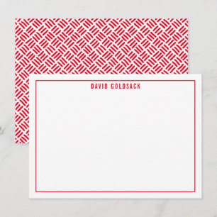 Tarjeta De Agradecimiento GRACIAS BAR MITZVAH red metalizado simple y modern