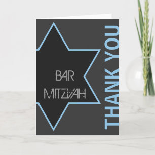 Tarjeta De Agradecimiento Gracias barra moderna Mitzvah