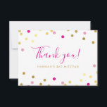 Tarjeta De Agradecimiento GRACIAS BAT MITZVAH glam confetti spot oro rosa<br><div class="desc">por kat massard >> https://linktr.ee/simplysweetpaperie <<< Una forma sencilla y elegante de agradecerle a su invitado por asistir a su evento. Configurar como plantilla es sencillo para usted agregar sus propios detalles, o pulsar el botón personalizar y puede añadir o cambiar texto, fuentes, tamaños, etc TIP :: 1. Para cambiar/mover...</div>