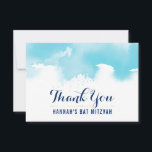 Tarjeta De Agradecimiento GRACIAS BAT MITZVAH moderna linda acuarela<br><div class="desc">por kat massard >>> https://linktr.ee/simplysweetpaperie <<< Una forma sencilla y elegante de agradecerle a su invitado por asistir a la instalación de BAT MITZVAH de su hijo como plantilla es simple que añada sus propios detalles, o pulse el botón personalizar y puede agregar o cambiar texto, fuentes, tamaños, etc. TIP:...</div>