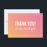 Tarjeta De Agradecimiento GRACIAS BAT MITZVAH moderno gradiente amarillo ros<br><div class="desc">por kat massard >> https://linktr.ee/simplysweetpaperie <<< Una forma sencilla y elegante de agradecerle a su invitado por asistir a su evento. Configurar como plantilla es sencillo para usted agregar sus propios detalles, o pulsar el botón personalizar y puede añadir o cambiar texto, fuentes, tamaños, etc TIP :: 1. Para cambiar/mover...</div>