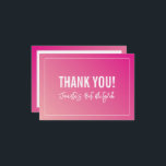 Tarjeta De Agradecimiento GRACIAS BAT MITZVAH moderno gradiente rosa brillan<br><div class="desc">por kat massard >> https://linktr.ee/simplysweetpaperie <<< Una forma sencilla y elegante de agradecerle a su invitado por asistir a su evento. Configurar como plantilla es sencillo para usted agregar sus propios detalles, o pulsar el botón personalizar y puede añadir o cambiar texto, fuentes, tamaños, etc TIP :: 1. Para cambiar/mover...</div>