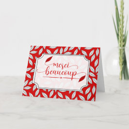 Tarjeta De Agradecimiento Gracias Beaucoup French Gracias Botanic