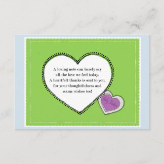 Tarjeta De Agradecimiento Gracias bebé Hoshor