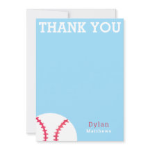 Gracias Beisbol Deportes Azul Personalizado