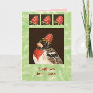 Tarjeta De Agradecimiento Gracias, berry, mucha carta