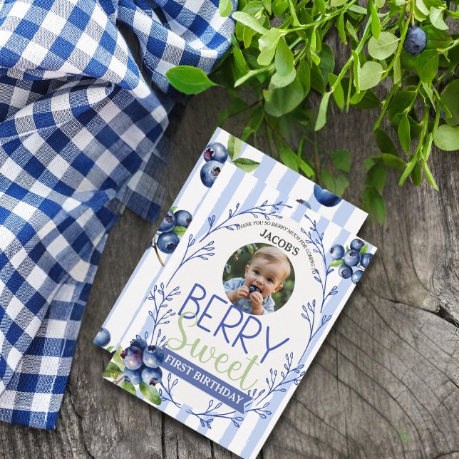 Tarjeta De Agradecimiento Gracias BERRY SWEET Flat Gracias Card (Thanks BERRY SWEET Flat Thank You Card)