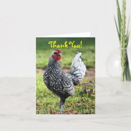 Tarjeta De Agradecimiento Gracias, Blank, Rooster
