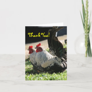 Tarjeta De Agradecimiento Gracias, Blank, Rooster