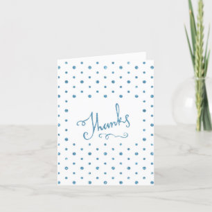 Tarjeta De Agradecimiento Gracias Blue Sparkle Serif Font Gracias Personaliz