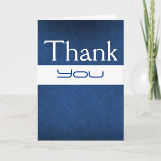 Tarjeta De Agradecimiento "gracias" boda blanco azul del cumpleaños